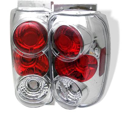 Ford Explorer Spyder Euro Style Taillights - Chrome - 111-FEXP95-C