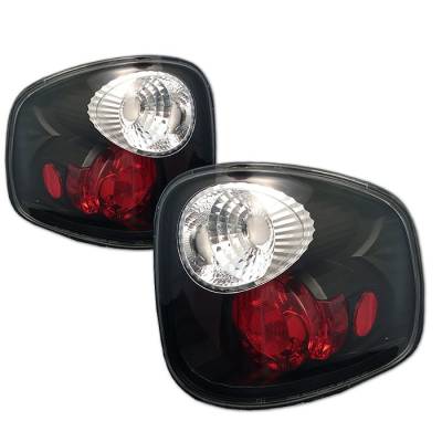 Ford F150 Spyder Euro Style Taillights - Black - 111-FF15001FS-BK
