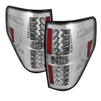 Spyder - Ford F150 Spyder LED Taillights - Chrome - 111-FF15009-LED-C - Image 1