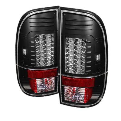 Ford F250 Superduty Spyder Version 2 LED Taillights - Black - 111-FF15097-LED-G2-BK