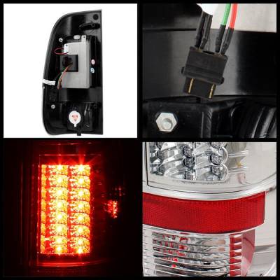 Spyder Auto - Ford Superduty Spyder Version 2 LED Taillights - Chrome - 111-FF15097-LED-G2-BK - Image 2