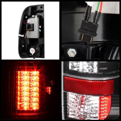 Spyder - Ford F550 Spyder Version 2 LED Taillights - Black - 111-FF15097-LED-G2-BK - Image 2