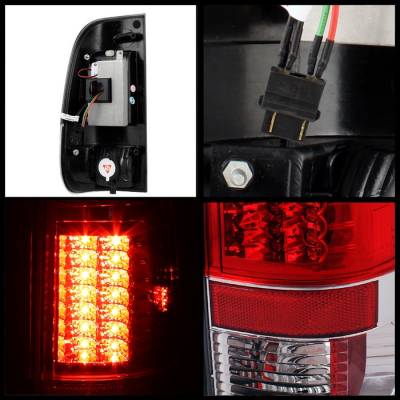 Spyder - Ford F450 Spyder Version 2 LED Taillights - Red Clear - 111-FF15097-LED-G2-RC - Image 2