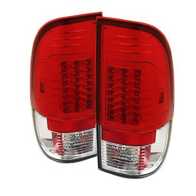 Spyder - Ford F350 Superduty Spyder Version 2 LED Taillights - Red Clear - 111-FF15097-LED-G2-RC - Image 1