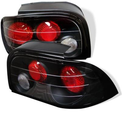 Ford Mustang Spyder Euro Style Taillights - Black - 111-FM94-BK