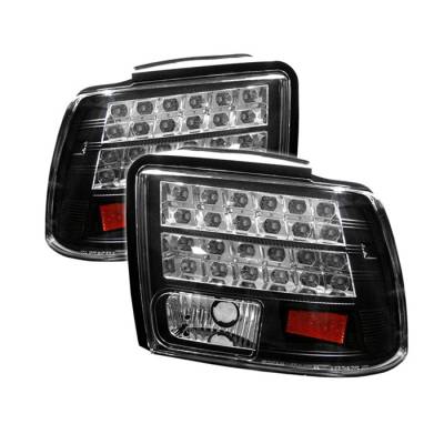 Ford Mustang Spyder LED Taillights - Black - 111-FM99-LED-BK