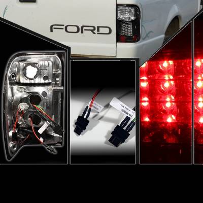 Spyder - Ford Ranger Spyder LED Taillights - Black - 111-FR93-LED-BK - Image 2
