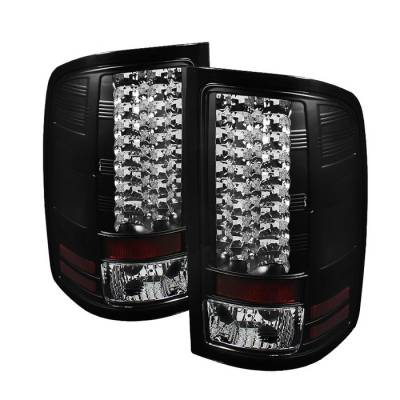 GMC Sierra Spyder LED Taillights - Black - 111-GS07-LED-BSM