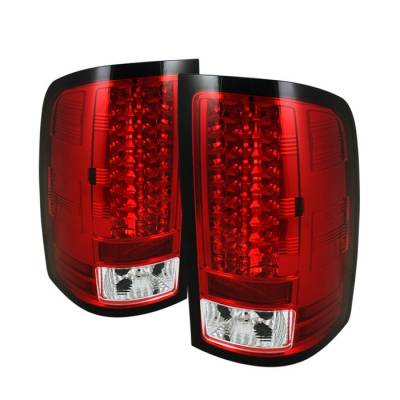 Spyder - GMC Sierra Spyder LED Taillights - Red Clear - 111-GS07-LED-RC - Image 1
