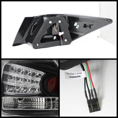 Spyder - Honda Accord 4DR Spyder LED Taillights - Black - 111-HA08-4D-LED-BK - Image 2