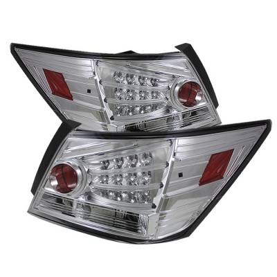 Honda Accord 4DR Spyder LED Taillights - Chrome - 111-HA08-4D-LED-C