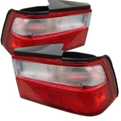 Honda Accord Spyder Euro Style Taillights - Red Clear - 111-HA88-RC
