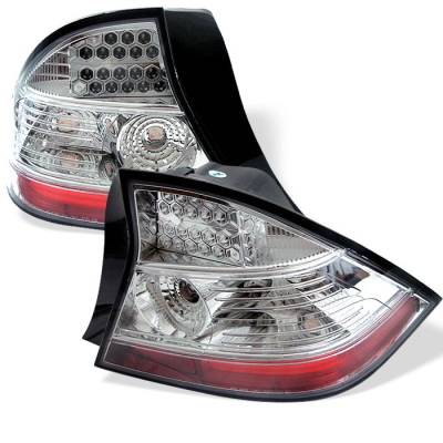 Honda Civic 2DR Spyder LED Taillights - Chrome - 111-HC04-2D-LED-C