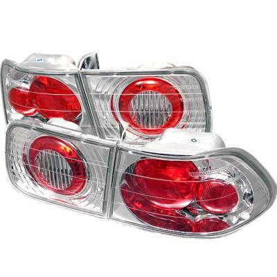 Honda Civic 2DR Spyder Euro Style Taillights - Chrome - 111-HC96-2D-C
