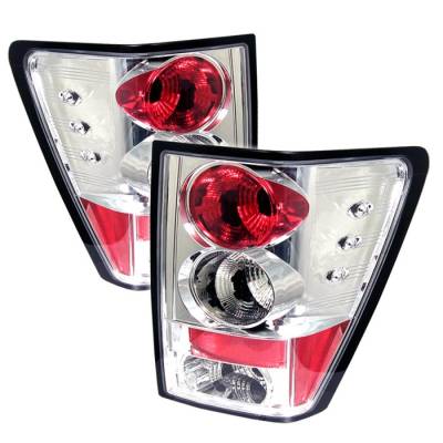 Jeep Grand Cherokee Spyder Euro Style Taillights - Chrome - 111-JGC05-C