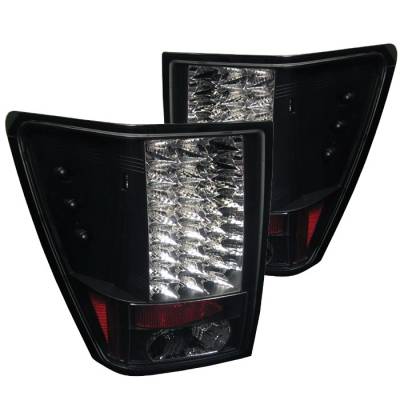 Jeep Grand Cherokee Spyder LED Taillights - Black - 111-JGC05-C