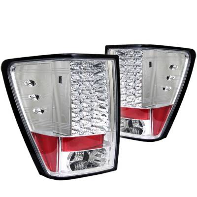 Jeep Grand Cherokee Spyder LED Taillights - Chrome - 111-JGC05-LED-C