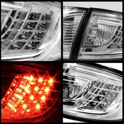 Spyder - Mazda 3 4DR Spyder LED Taillights - Chrome - 111-M303-LED-C - Image 2