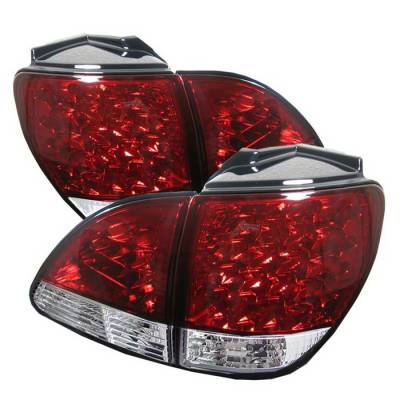 Lexus RX300 Spyder LED Taillights - Red Clear - 111-M303-LED-C