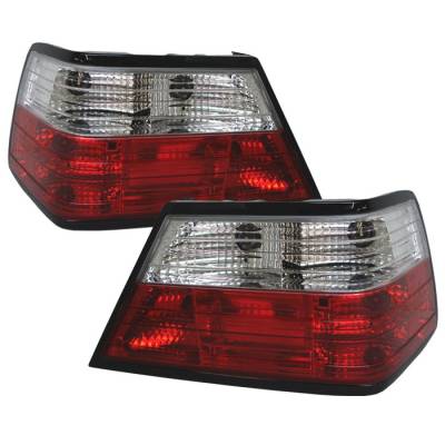 Mercedes-Benz E Class Spyder Crystal Taillights - Red Clear - 111-MBZE86-RC