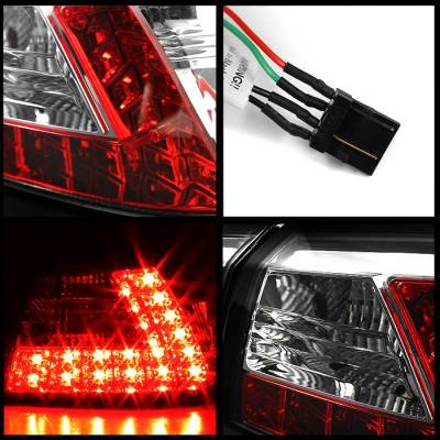 Spyder - Mitsubishi Lancer Spyder LED Taillights - Chrome - 111-MITEVO1008-LED-C - Image 2