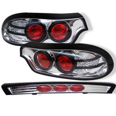 Mazda RX-7 Spyder Euro Style Taillights - Chrome - 111-MRX793-C