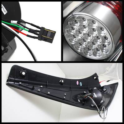 Spyder - Nissan 350Z Spyder LED Taillights - Black - 111-N350Z02-LED-BK - Image 2