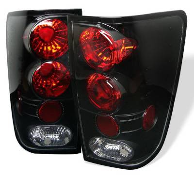 Nissan Titan Spyder Altezza Taillights - Black - 111-P99705-LED-RS