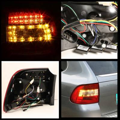 Spyder - Porsche Cayenne Spyder LED Taillights - Red Clear - 111-PCAY03-LED-RC - Image 2