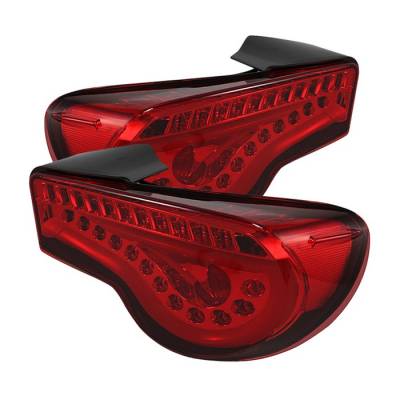 Scion FRS Spyder Light Bar LED Taillights - JDM Red - 111-SFRS12-LBLED-RD