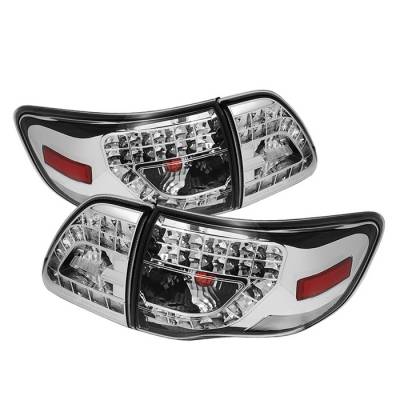 Spyder - Toyota Corolla Spyder LED Taillights - Chrome - 111-TC09-LED-C - Image 1