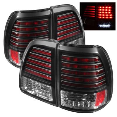 Toyota Land Cruiser Spyder LED Taillights - Black - 111-TLAN98-LED-BK
