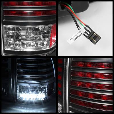 Spyder - Toyota Land Cruiser Spyder LED Taillights - Black - 111-TLAN98-LED-BK - Image 2