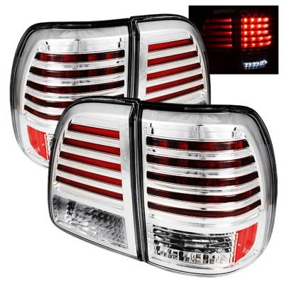 Toyota Land Cruiser Spyder LED Taillights - Chrome - 111-TLAN98-LED-C