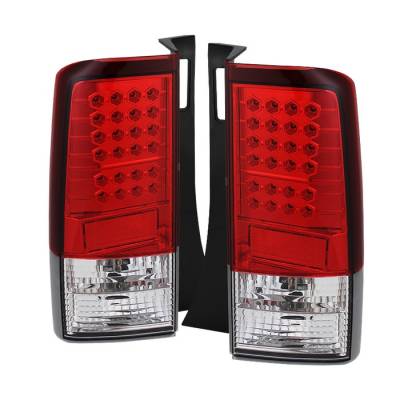 Scion xB Spyder LED Taillights - Red Clear - 111-TSXB03-LED-RC