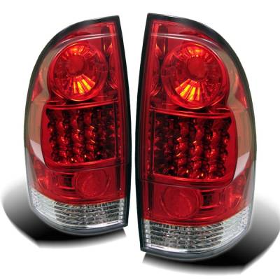 Toyota Tacoma Spyder LED Taillights - Red Clear - 111-TT05-LED-RC