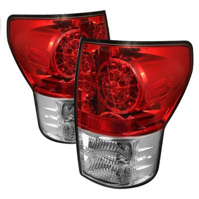 Spyder - Toyota Tundra Spyder LED Taillights - Red Clear - 111-TTU07-LED-RC - Image 1