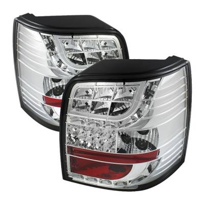 Volkswagen Passat Spyder Light Bar Style LED Taillights - Chrome - 111-VWPAT01-5D-LBLED-C