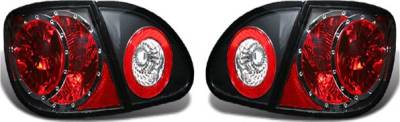 TYC Euro Taillights with Black Housing - 81-5765-41
