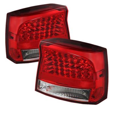 Dodge Charger Spyder LED Taillights - Red Clear - ALT-JH-DCH09-LED-RC