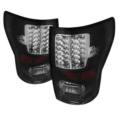 Toyota Tundra Spyder LED Taillights - Black - ALT-JH-TTU07-LED-BK