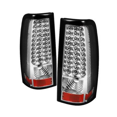 Chevrolet Silverado Spyder LED Taillights - Chrome - ALT-ON-CS03-LED-C