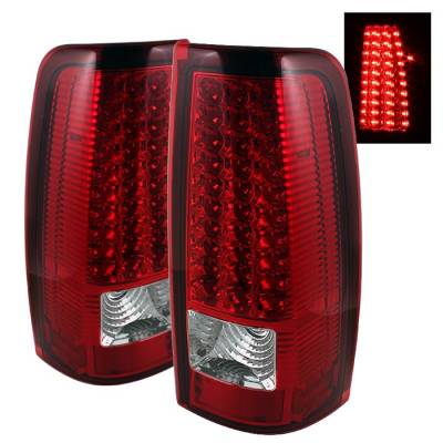Spyder - Chevrolet Silverado Spyder LED Taillights - Red Clear - ALT-ON-CS99-LED-RC - Image 1