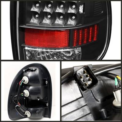 Spyder - Dodge Caravan Spyder LED Taillights - Black - ALT-ON-DC96-LED-BK - Image 2