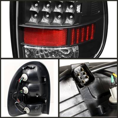 Spyder - Plymouth Grand Voyager Spyder LED Taillights - Black - ALT-ON-DC96-LED-BK - Image 2