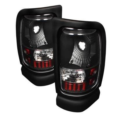 Dodge Ram Spyder Euro Style Taillights - Black - ALT-ON-DRAM94-BK