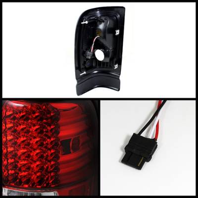 Spyder - Dodge Ram Spyder LED Taillights - Red Clear - ALT-ON-DRAM94-LED-RC - Image 2