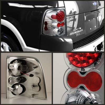 Spyder Auto - Ford Explorer Spyder LED Taillights - Chrome - ALT-ON-FEXP02-LED-C - Image 2