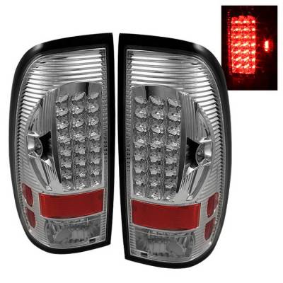 Spyder Auto - Ford F150 Spyder LED Taillights - Chrome - ALT-ON-FF15097-LED-C - Image 1