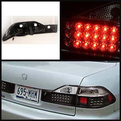Spyder Auto - Honda Accord 4DR Spyder LED Taillights - Black - ALT-ON-HA98-LED-BK - Image 2